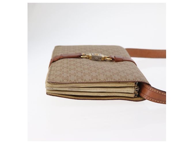Céline Borsa a Spalla in Tela Macadam CELINE PVC Beige Oro Auth 159576 D'oro - vista 3