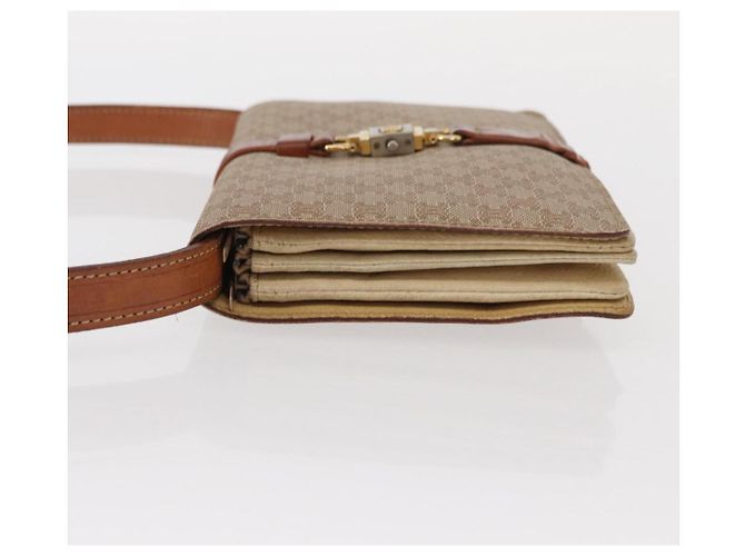 Céline Borsa a Spalla in Tela Macadam CELINE PVC Beige Oro Auth 159576 D'oro - vista 4