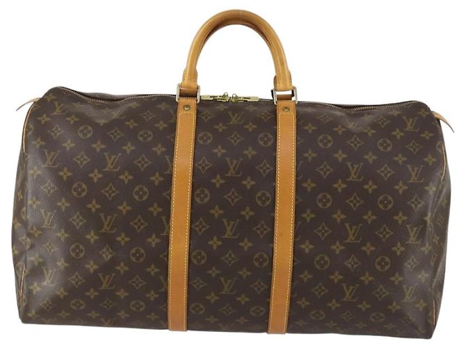 LOUIS VUITTON Borsa Boston Monogram Keepall 55 M41424 LV Auth 161113 Monogramma - vista 13