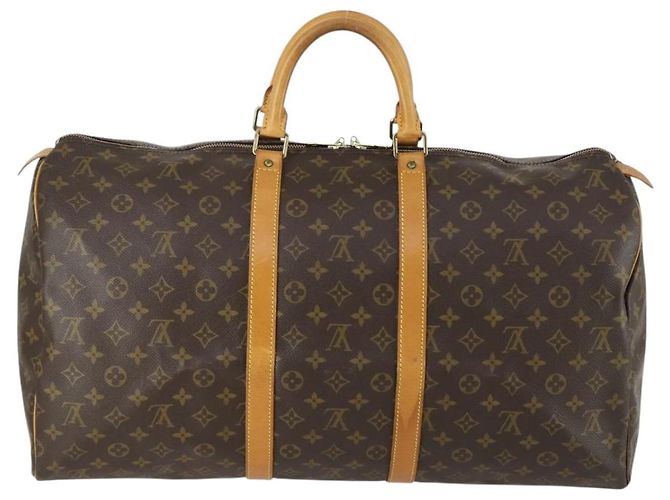 LOUIS VUITTON Borsa Boston Monogram Keepall 55 M41424 LV Auth 161113 Monogramma - vista 2