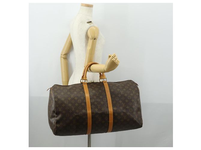 LOUIS VUITTON Borsa Boston Monogram Keepall 55 M41424 LV Auth 161113 Monogramma - vista 21