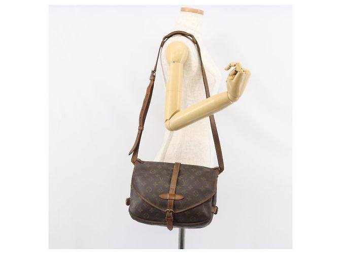 LOUIS VUITTON Borsa a Spalla Monogram Saumur 30 M42256 LV Auth hk3284 Monogramma - vista 32