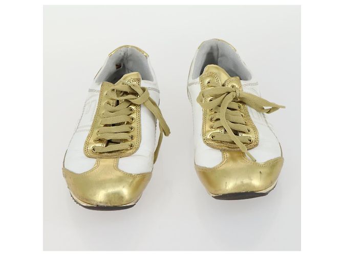 Sneakers FENDI LOUIS VUITTON in pelle 2 pezzi Bianco Marrone Auth ti3631 - vista 6