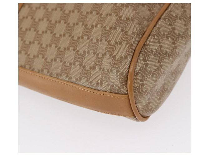 Céline Borsa a Spalla in Tela Macadam CELINE PVC Beige Oro Auth 161796 D'oro - vista 10