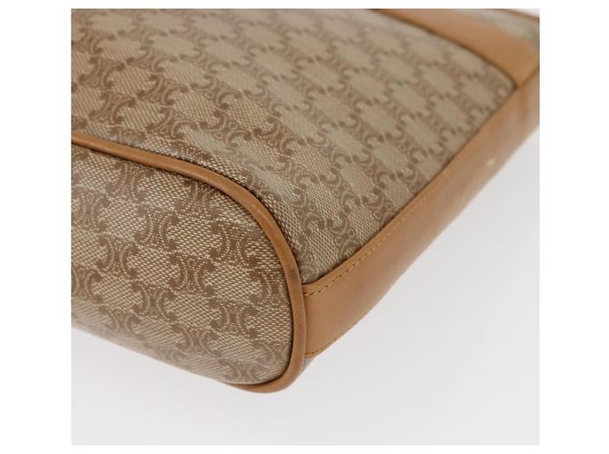 Céline Borsa a Spalla in Tela Macadam CELINE PVC Beige Oro Auth 161796 D'oro - vista 14