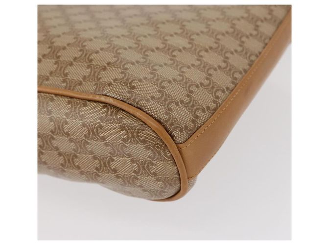 Céline Borsa a Spalla in Tela Macadam CELINE PVC Beige Oro Auth 161796 D'oro - vista 16