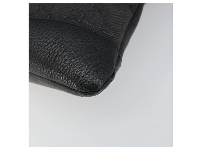 GUCCI GG Canvas Schultertasche Schwarz Silber 374411 Auth 160564 - Ansicht 14