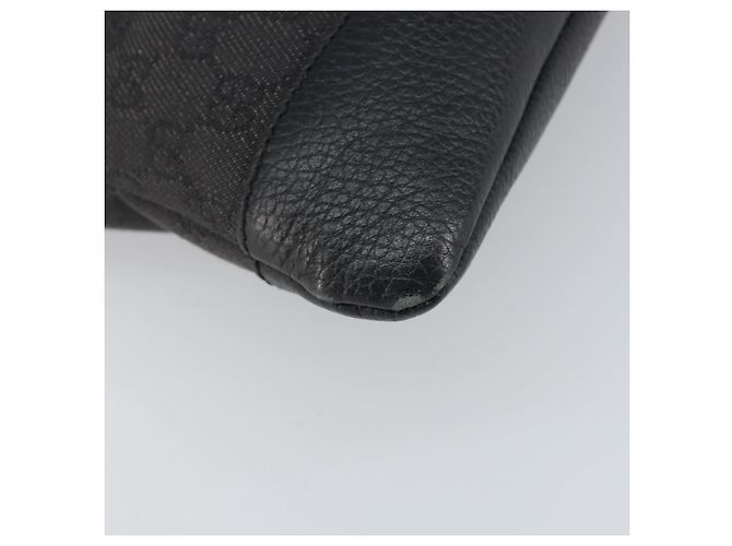 GUCCI GG Canvas Schultertasche Schwarz Silber 374411 Auth 160564 - Ansicht 16