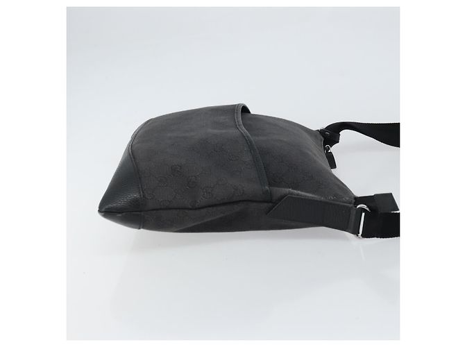 GUCCI GG Canvas Schultertasche Schwarz Silber 374411 Auth 160564 - Ansicht 3