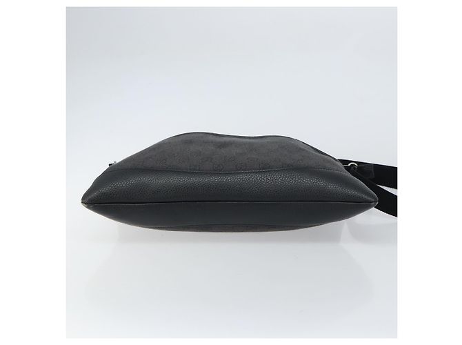 GUCCI GG Canvas Schultertasche Schwarz Silber 374411 Auth 160564 - Ansicht 5