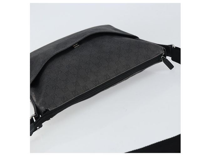GUCCI GG Canvas Schultertasche Schwarz Silber 374411 Auth 160564 - Ansicht 6
