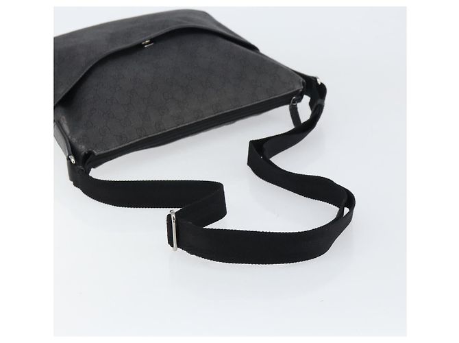 GUCCI GG Canvas Schultertasche Schwarz Silber 374411 Auth 160564 - Ansicht 7