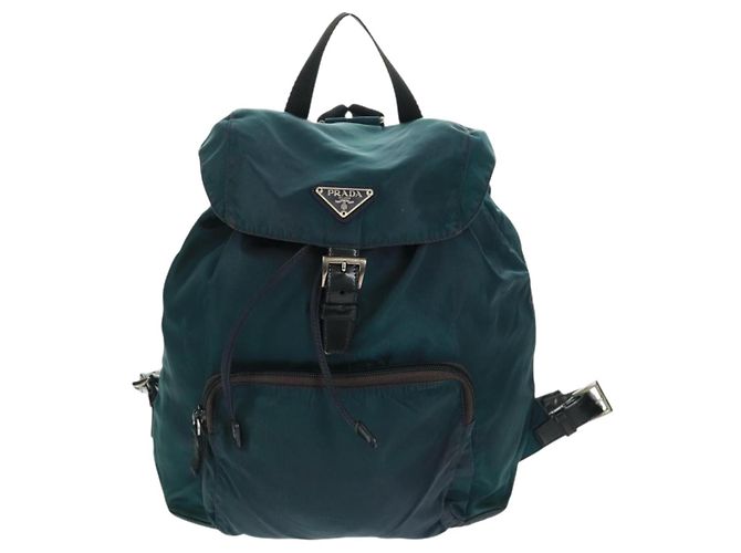 PRADA Rucksack aus Nylon grün silber authentisch 161433 - Ansicht 13