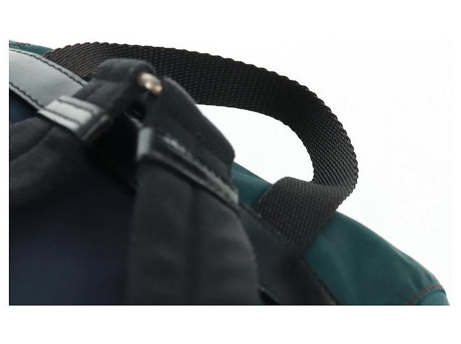 PRADA Rucksack aus Nylon grün silber authentisch 161433 - Ansicht 14