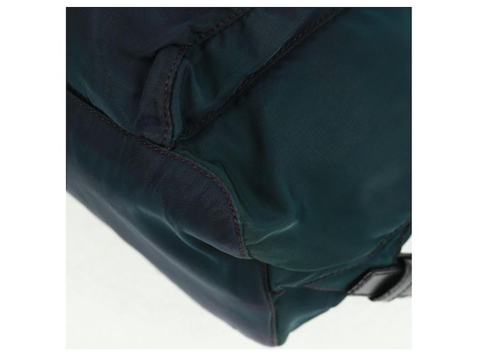 PRADA Rucksack aus Nylon grün silber authentisch 161433 - Ansicht 16