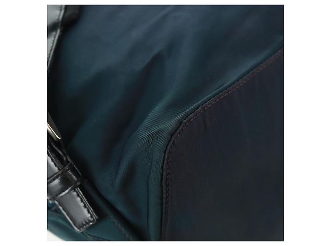 PRADA Rucksack aus Nylon grün silber authentisch 161433 - Ansicht 17