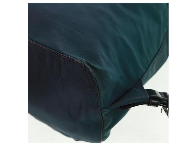 PRADA Rucksack aus Nylon grün silber authentisch 161433 - Ansicht 18