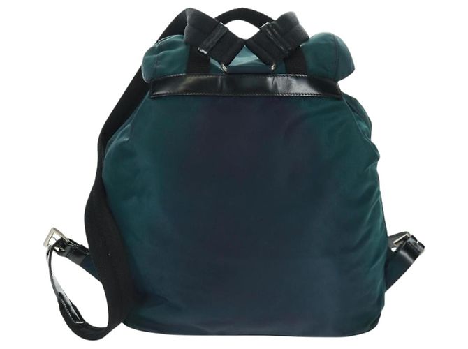 PRADA Rucksack aus Nylon grün silber authentisch 161433 - Ansicht 2