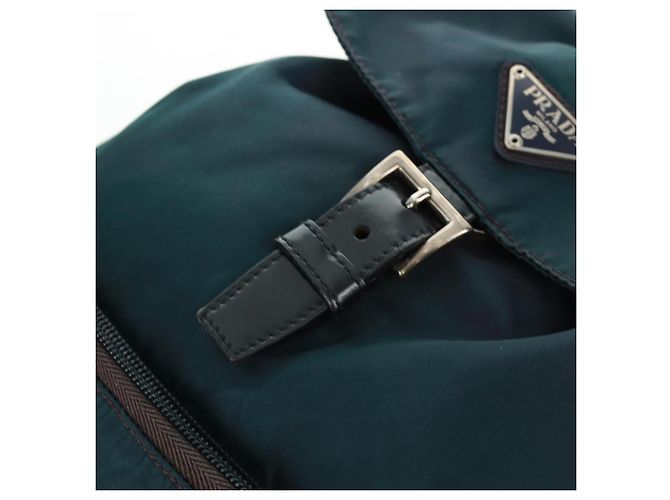 PRADA Rucksack aus Nylon grün silber authentisch 161433 - Ansicht 22