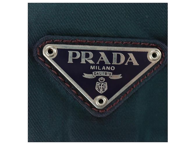 PRADA Rucksack aus Nylon grün silber authentisch 161433 - Ansicht 23