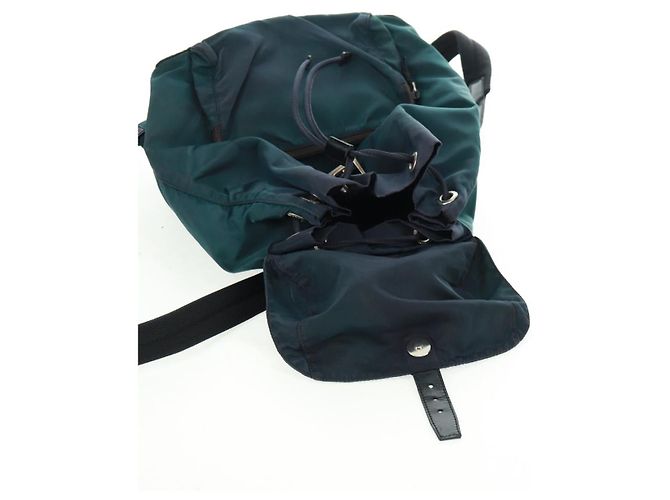 PRADA Rucksack aus Nylon grün silber authentisch 161433 - Ansicht 24