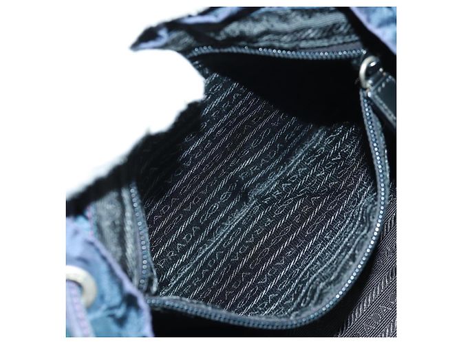 PRADA Rucksack aus Nylon grün silber authentisch 161433 - Ansicht 29