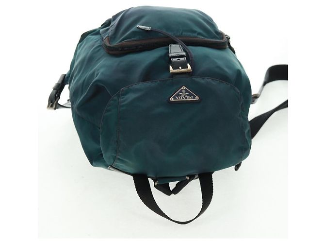 PRADA Rucksack aus Nylon grün silber authentisch 161433 - Ansicht 6