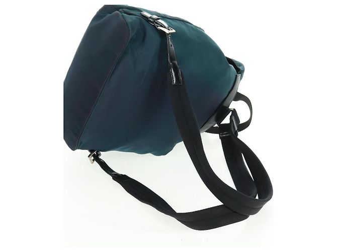 PRADA Rucksack aus Nylon grün silber authentisch 161433 - Ansicht 8