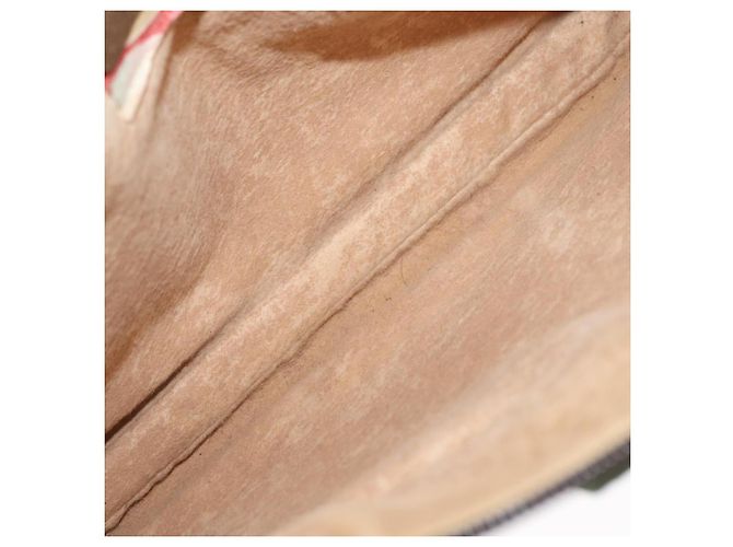 Borsa a Spalla Gucci GG Supreme Web Sherry Line PVC Beige 89 02 026 Auth 161386 - vista 10