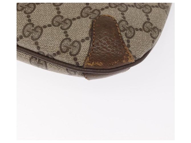 Borsa a Spalla Gucci GG Supreme Web Sherry Line PVC Beige 89 02 026 Auth 161386 - vista 18