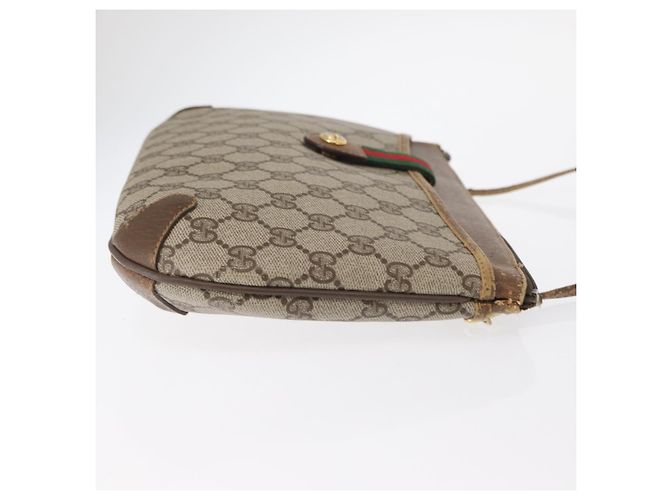 Borsa a Spalla Gucci GG Supreme Web Sherry Line PVC Beige 89 02 026 Auth 161386 - vista 3