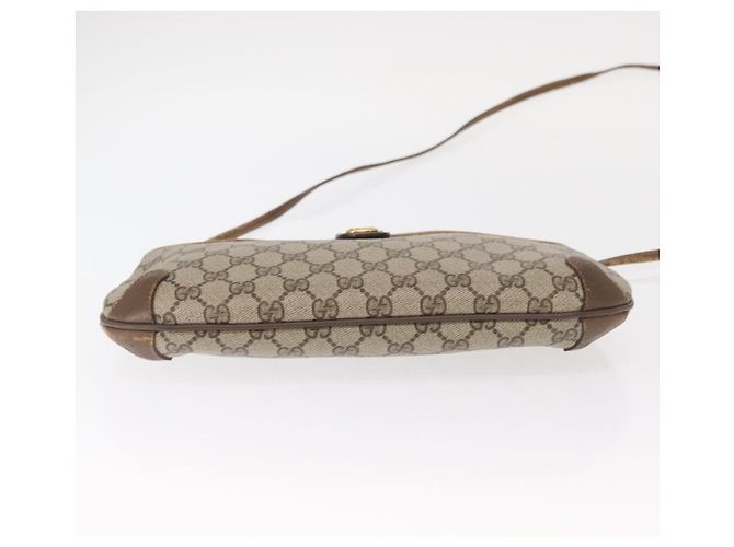Borsa a Spalla Gucci GG Supreme Web Sherry Line PVC Beige 89 02 026 Auth 161386 - vista 5