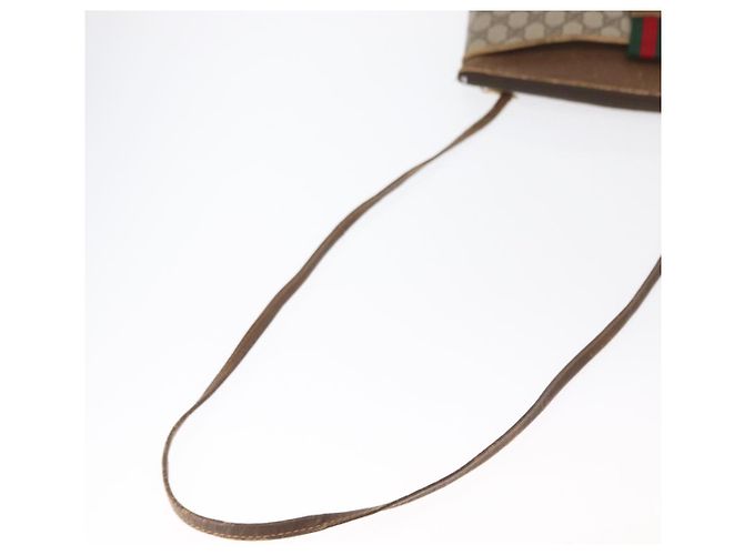 Borsa a Spalla Gucci GG Supreme Web Sherry Line PVC Beige 89 02 026 Auth 161386 - vista 7