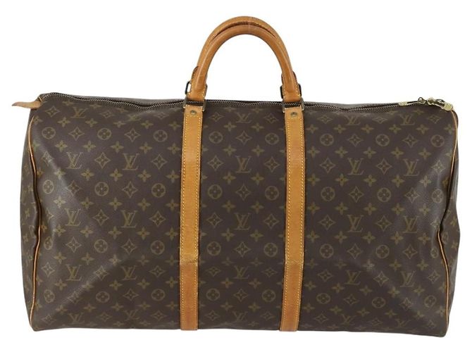 LOUIS VUITTON Borsa Boston Monogram Keepall 60 M41422 LV Auth 159339 Monogramma - vista 13