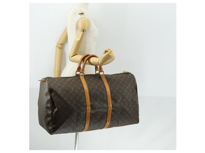 LOUIS VUITTON Borsa Boston Monogram Keepall 60 M41422 LV Auth 159339 Monogramma - vista 23