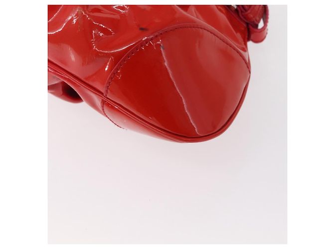 Borsa a Mano Gancini Salvatore Ferragamo Smalto Rosso Argento Auth 161440 - vista 14