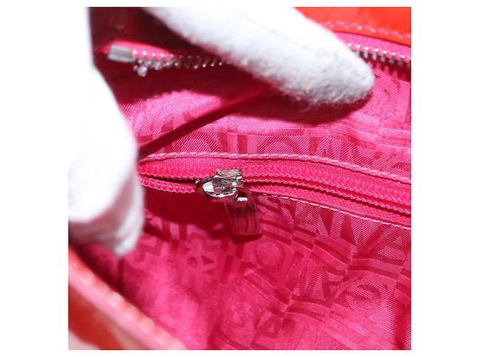 Borsa a Mano Gancini Salvatore Ferragamo Smalto Rosso Argento Auth 161440 - vista 22