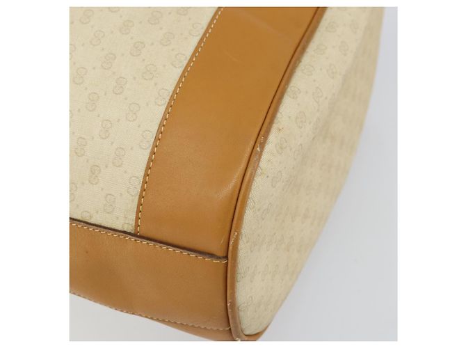 Gucci Borsa a Spalla Micro GG Supreme PVC Beige Oro 001 115 0933 Auth 161767 D'oro - vista 16