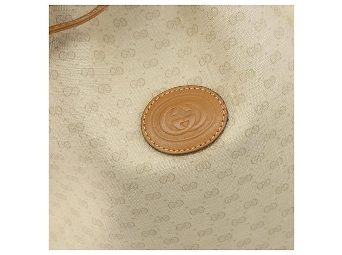 Gucci Borsa a Spalla Micro GG Supreme PVC Beige Oro 001 115 0933 Auth 161767 D'oro - vista 17