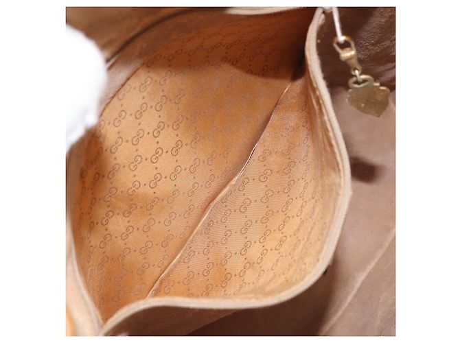 Gucci Borsa a Spalla Micro GG Supreme PVC Beige Oro 001 115 0933 Auth 161767 D'oro - vista 22