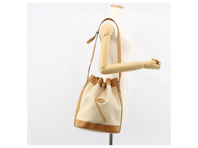 Gucci Borsa a Spalla Micro GG Supreme PVC Beige Oro 001 115 0933 Auth 161767 D'oro - vista 23