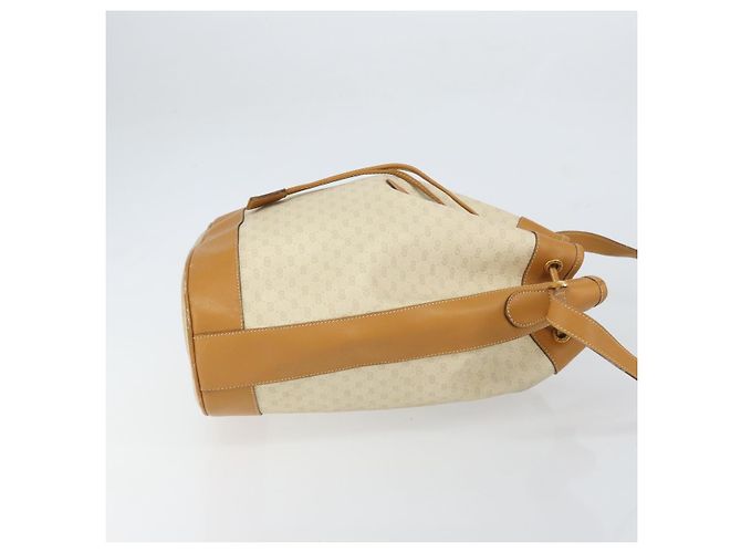 Gucci Borsa a Spalla Micro GG Supreme PVC Beige Oro 001 115 0933 Auth 161767 D'oro - vista 3