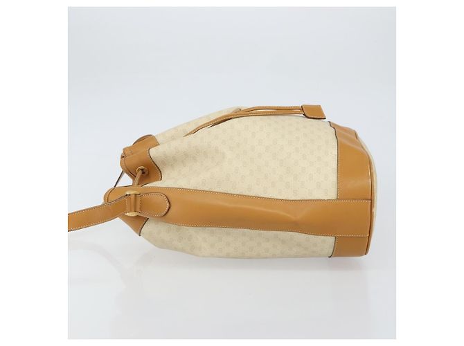 Gucci Borsa a Spalla Micro GG Supreme PVC Beige Oro 001 115 0933 Auth 161767 D'oro - vista 4
