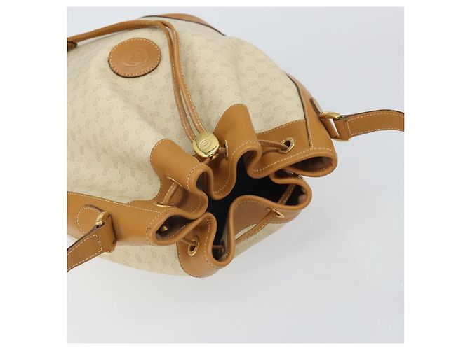 Gucci Borsa a Spalla Micro GG Supreme PVC Beige Oro 001 115 0933 Auth 161767 D'oro - vista 6