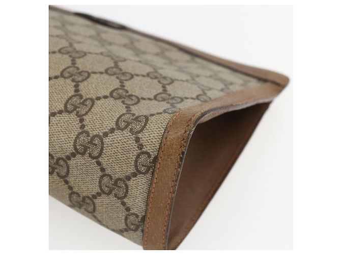 GUCCI GG Supreme Web Sherry Line Clutch Bag PVC Beige 89 01 033 Auth 162952 - vista 15