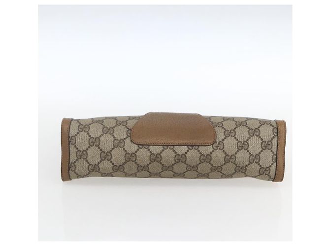 GUCCI GG Supreme Web Sherry Line Clutch Bag PVC Beige 89 01 033 Auth 162952 - vista 6