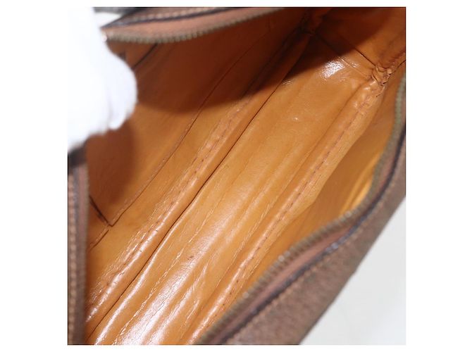 Borsa a Spalla Gucci GG Supreme Web Sherry Line PVC Beige Auth 161685 - vista 11