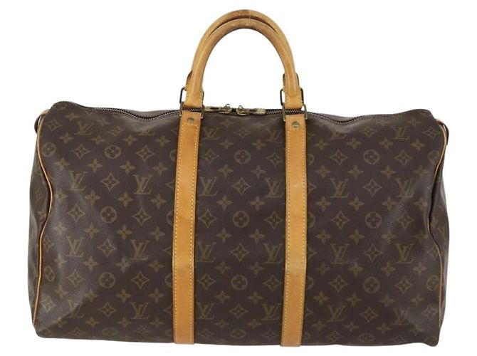 LOUIS VUITTON Bolsa Boston Monogram Keepall 50 M41426 Auth LV am10378 Monograma - vista 13