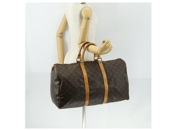LOUIS VUITTON Bolsa Boston Monogram Keepall 50 M41426 Auth LV am10378 Monograma - vista 21
