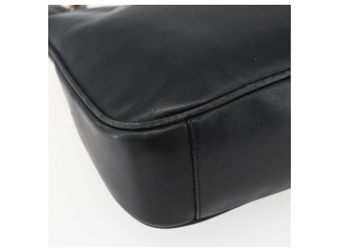 Borsa a mano in pelle Gucci Bamboo 2way Nera Oro 001 1705 1638 Auth 161481 - vista 10